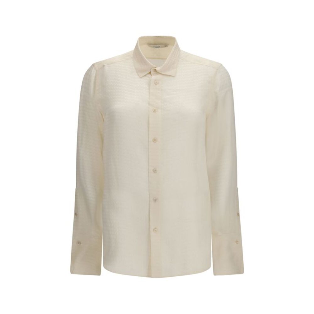 Fendi Women Jacquard Silk Shirt
